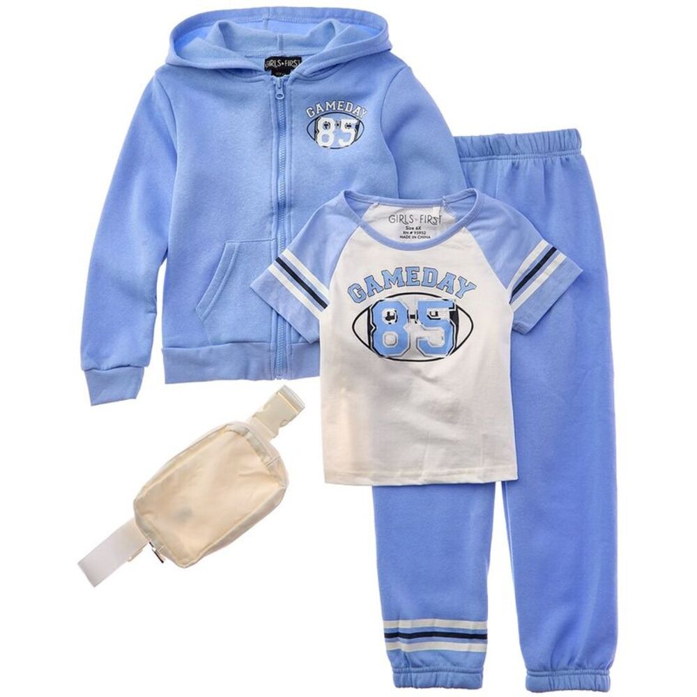 Freestyle Girls  Gameday 3Pc Fleece Set, Blue